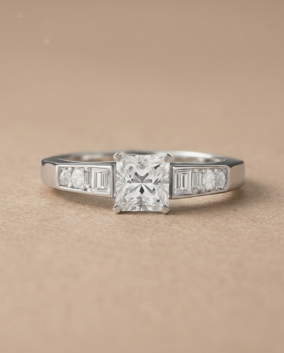 Radiant Princess Diamond Engagement Ring