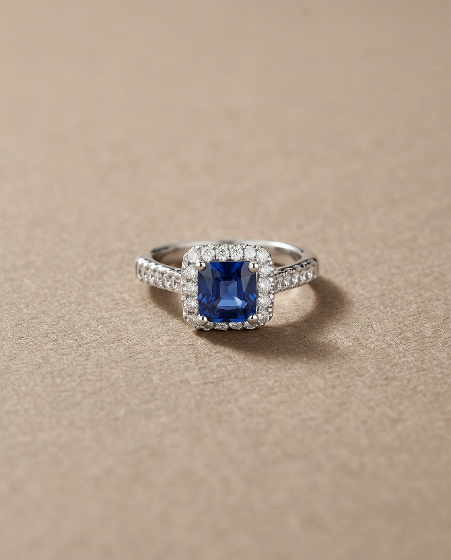 Sapphire Radiance Emerald Cut Engagement Ring