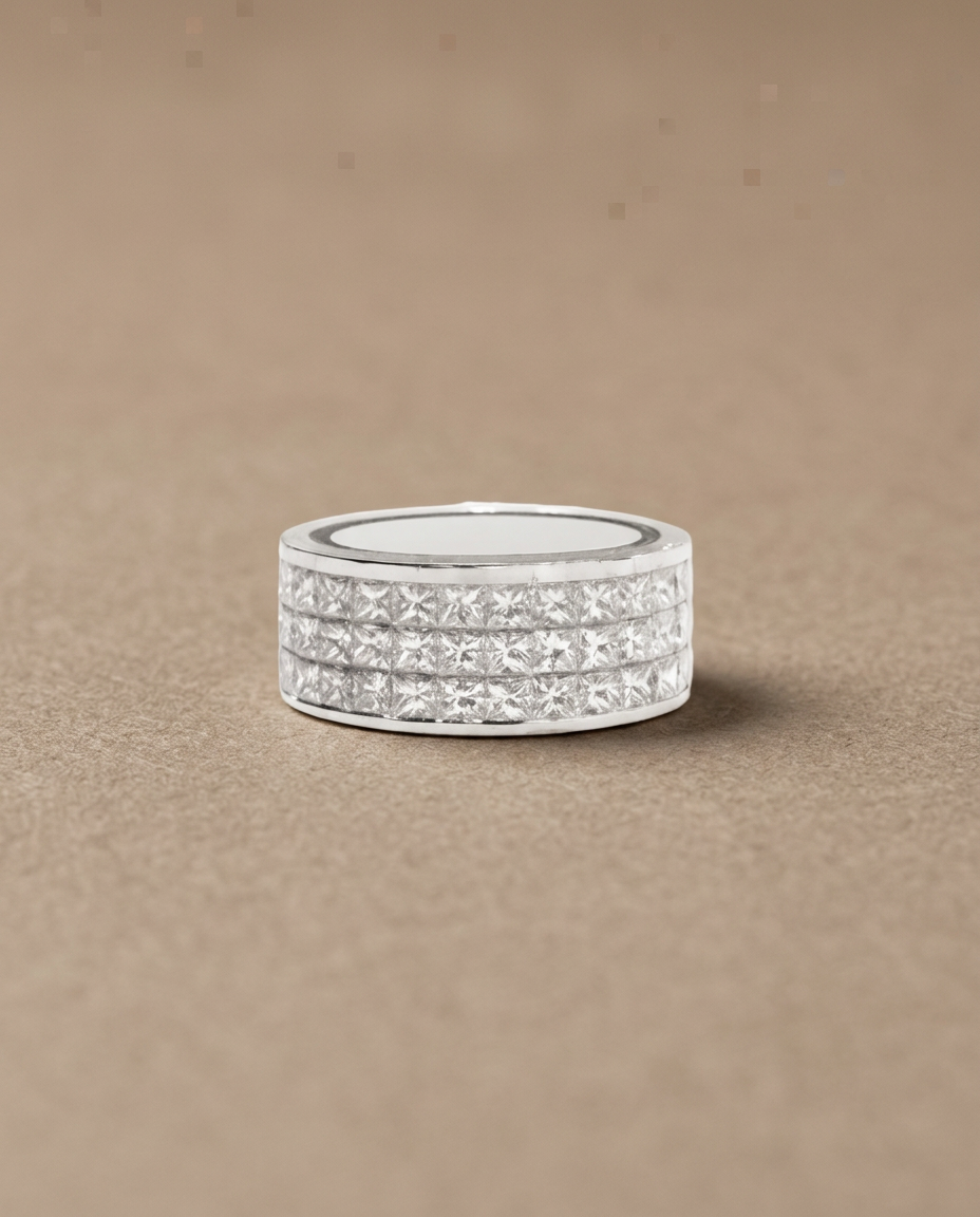 Triple Tier Princess Diamond Ring